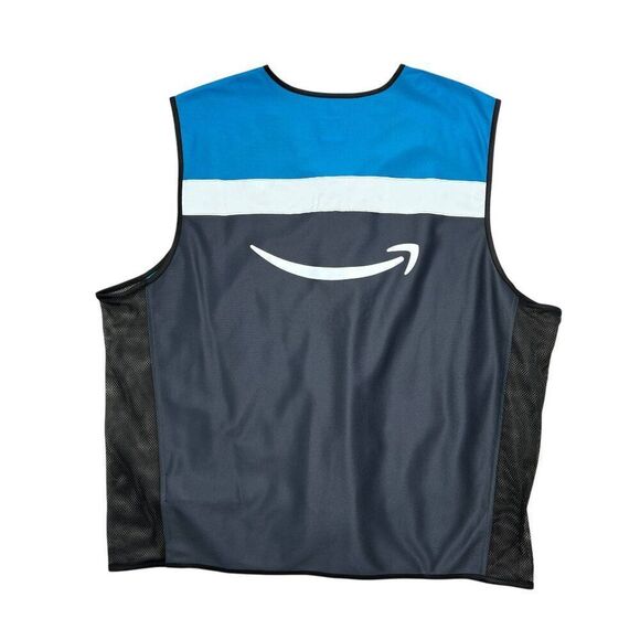 Amazon Men's Size XL Blue Reflective Work Delivery Vest - Picture 5 of 10